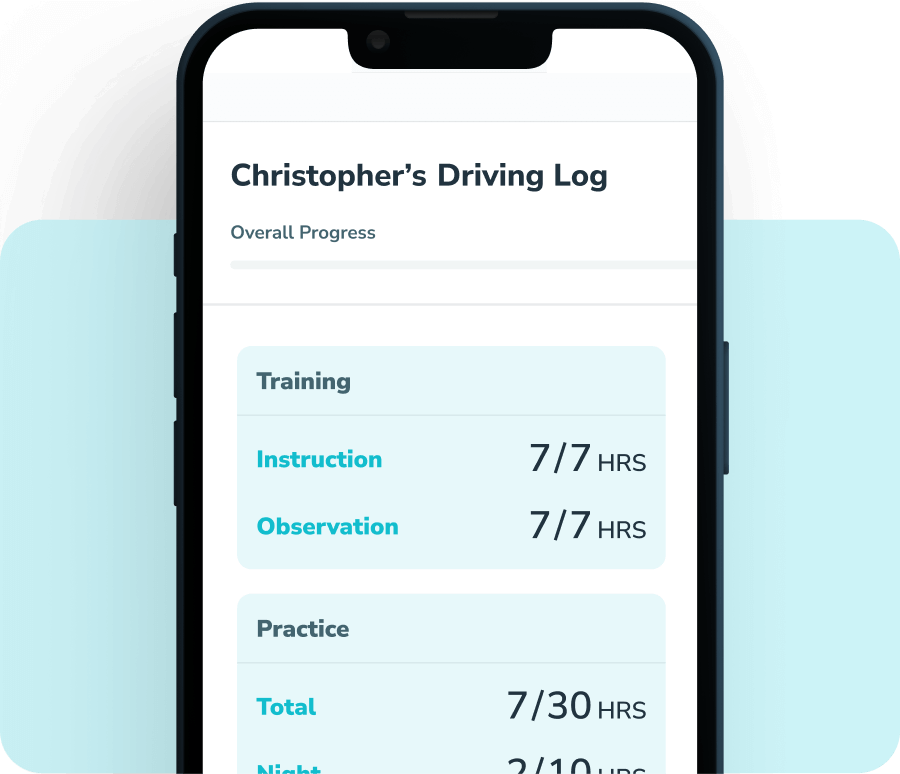 Aceable app driving log preview