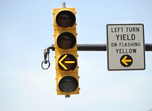 Left Turn Yield on Flashing Yellow (Sean Pollock/USAToday)