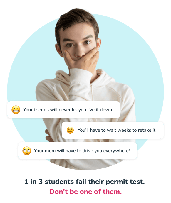 Ashamed teen with text messages from friends making fun of them for failing their driving test