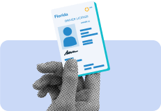 Hand holding FL permit