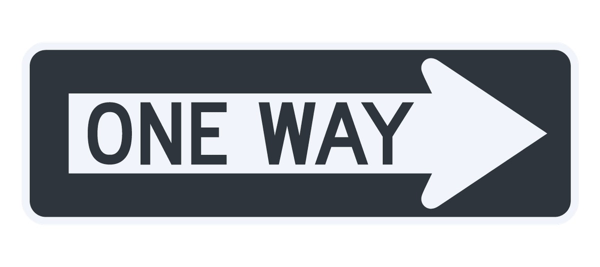 One way sign
