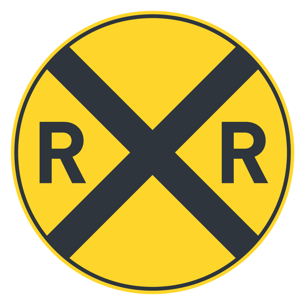 Railroad crossing sign