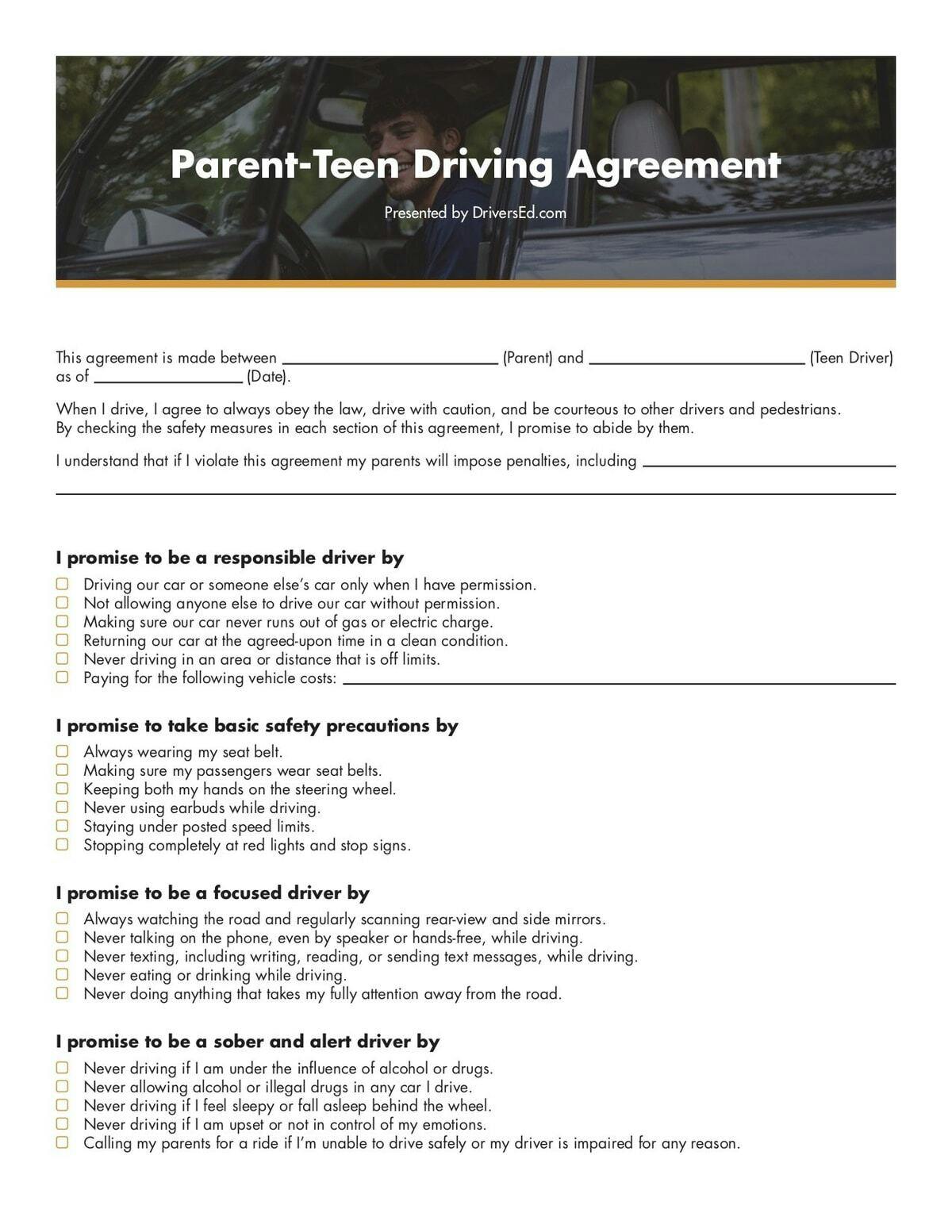 Navigating the Road Ahead: The Parent-Teen Driving Contract
