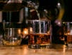 Alcoholic drinks on a table