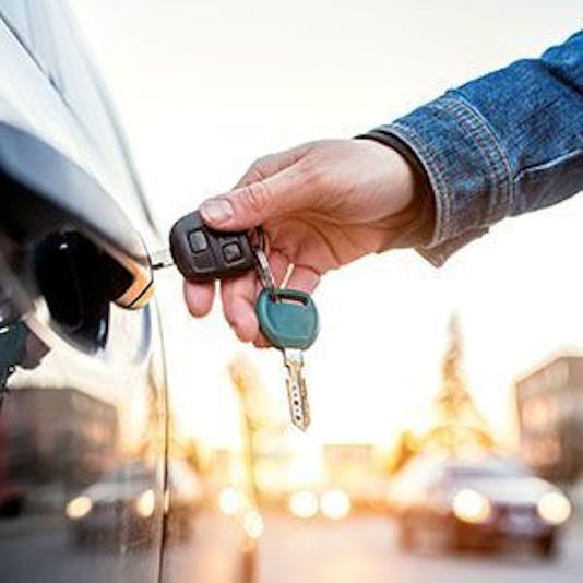 Keys in a car