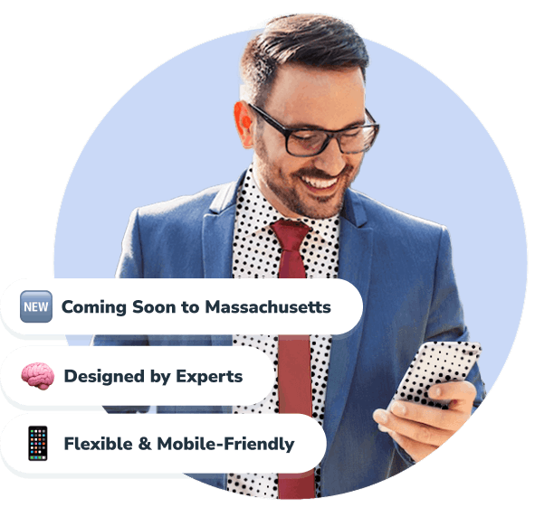 man looking at phone