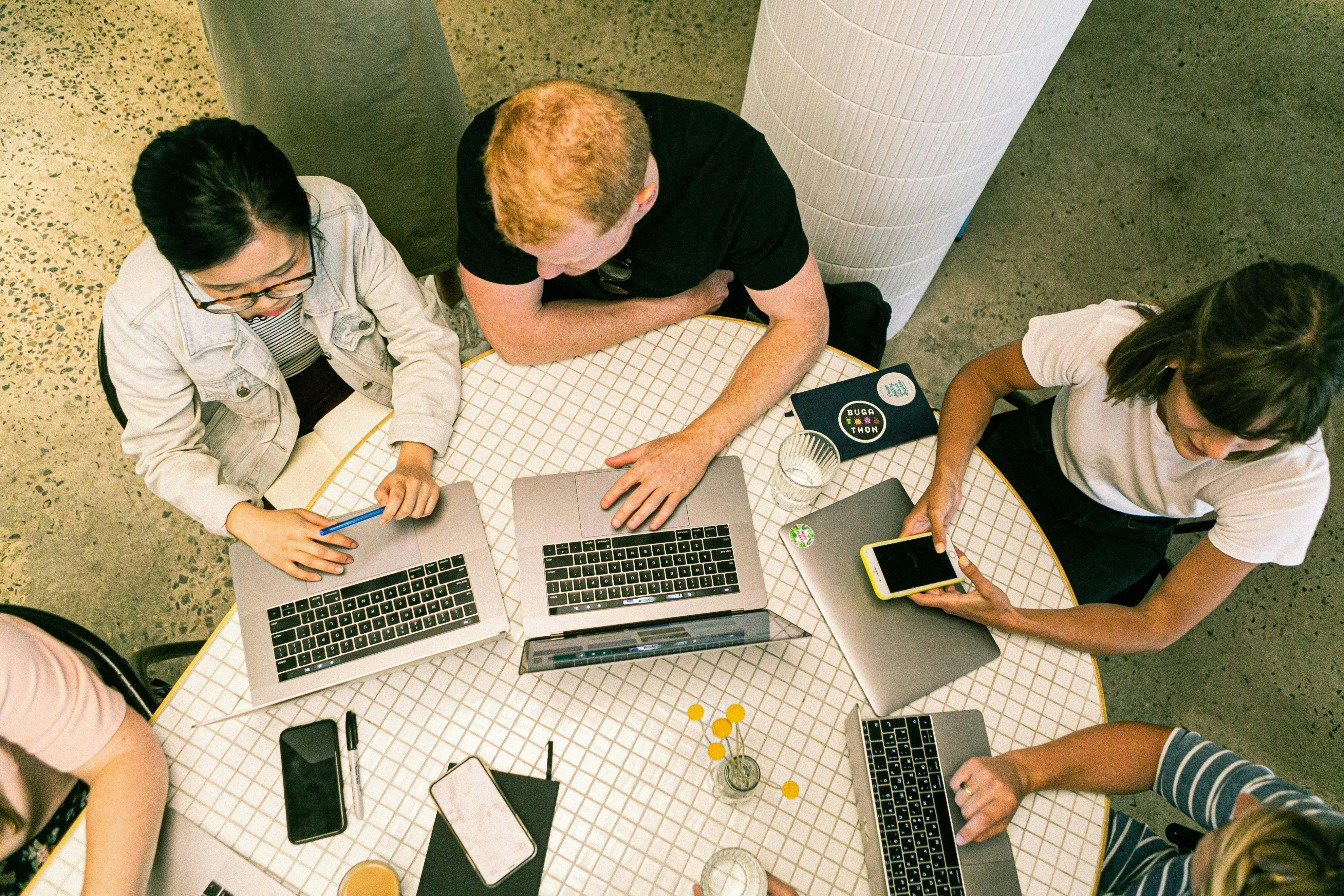people working together