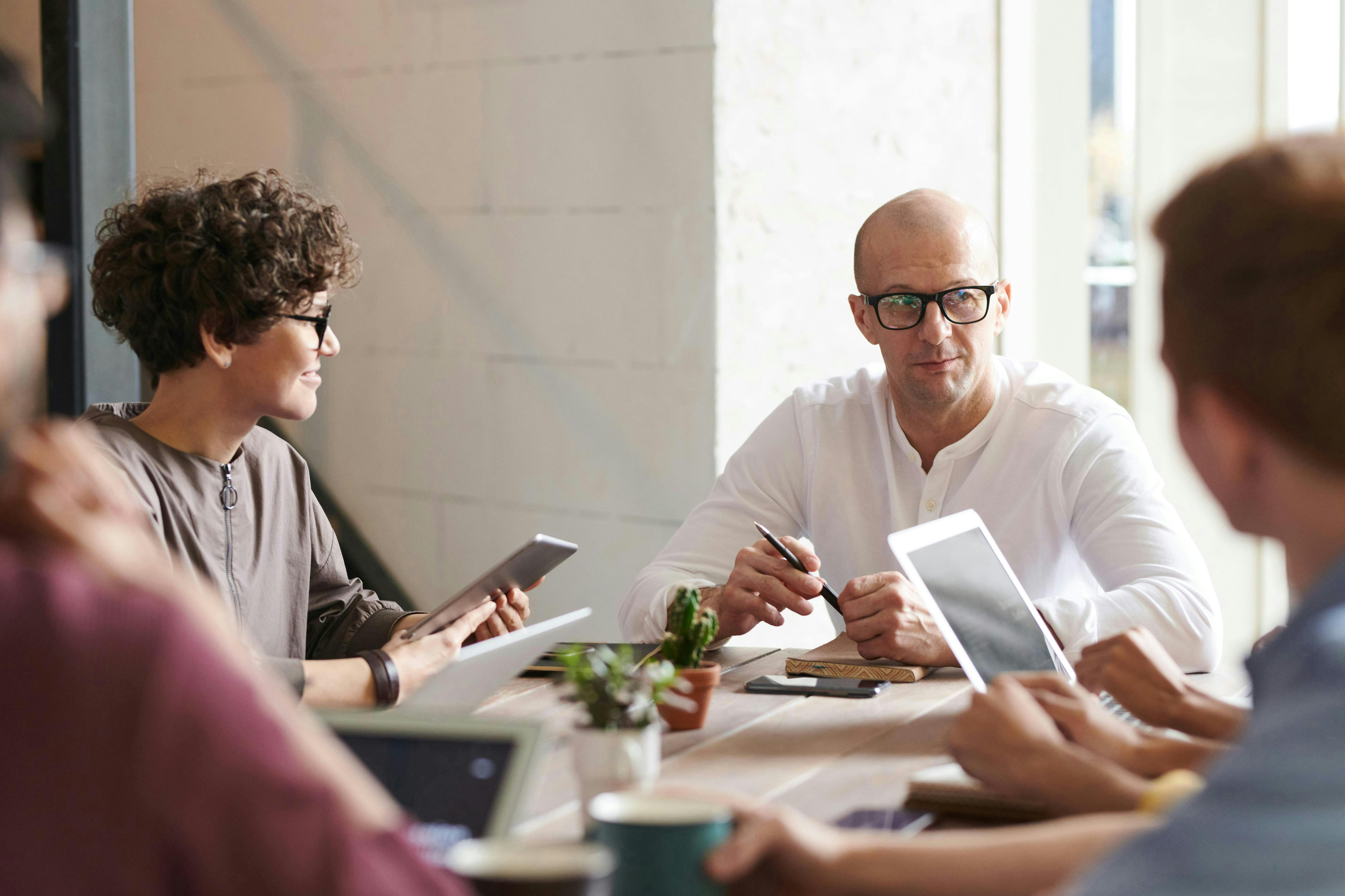 group of agents at a desk