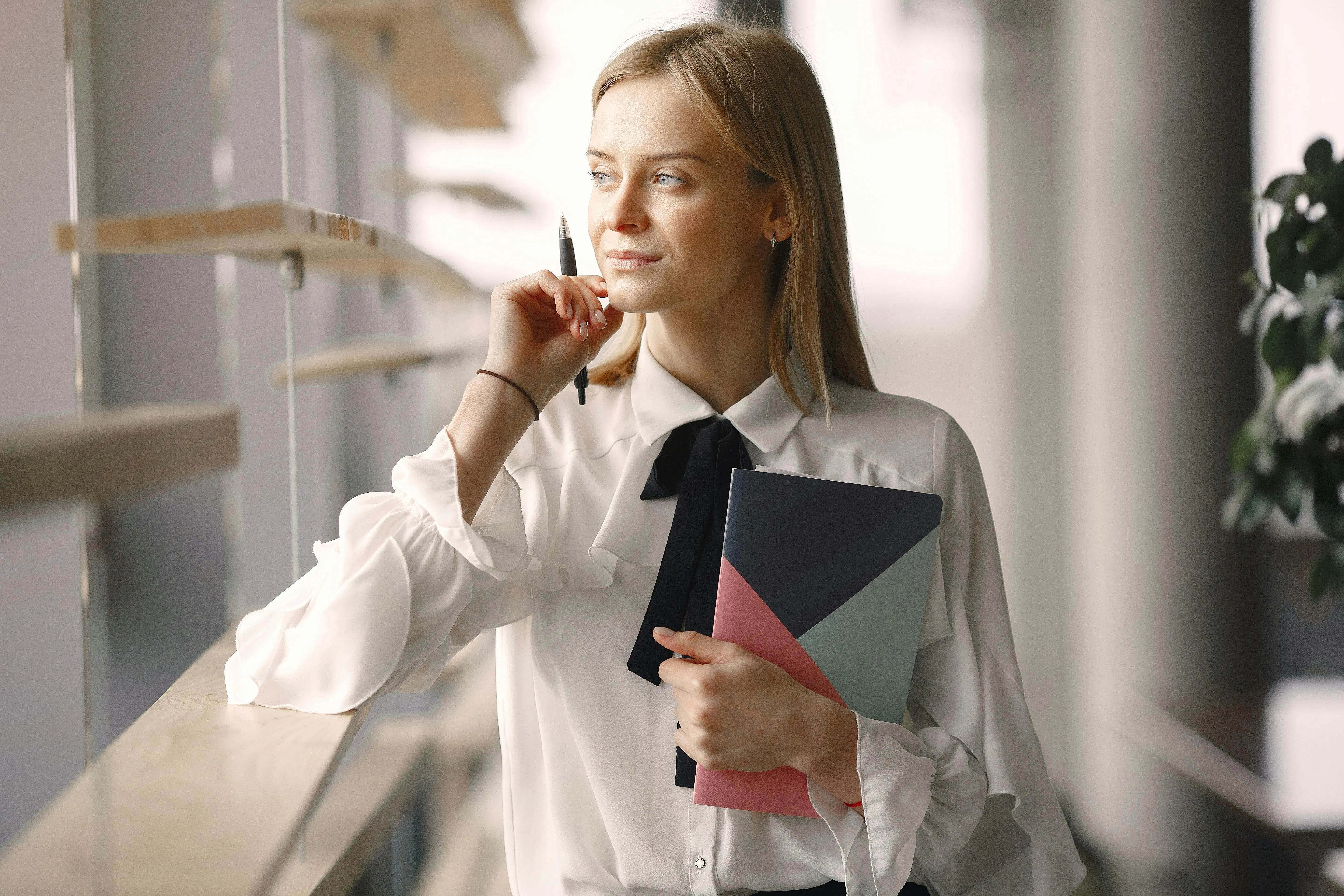 woman working in office