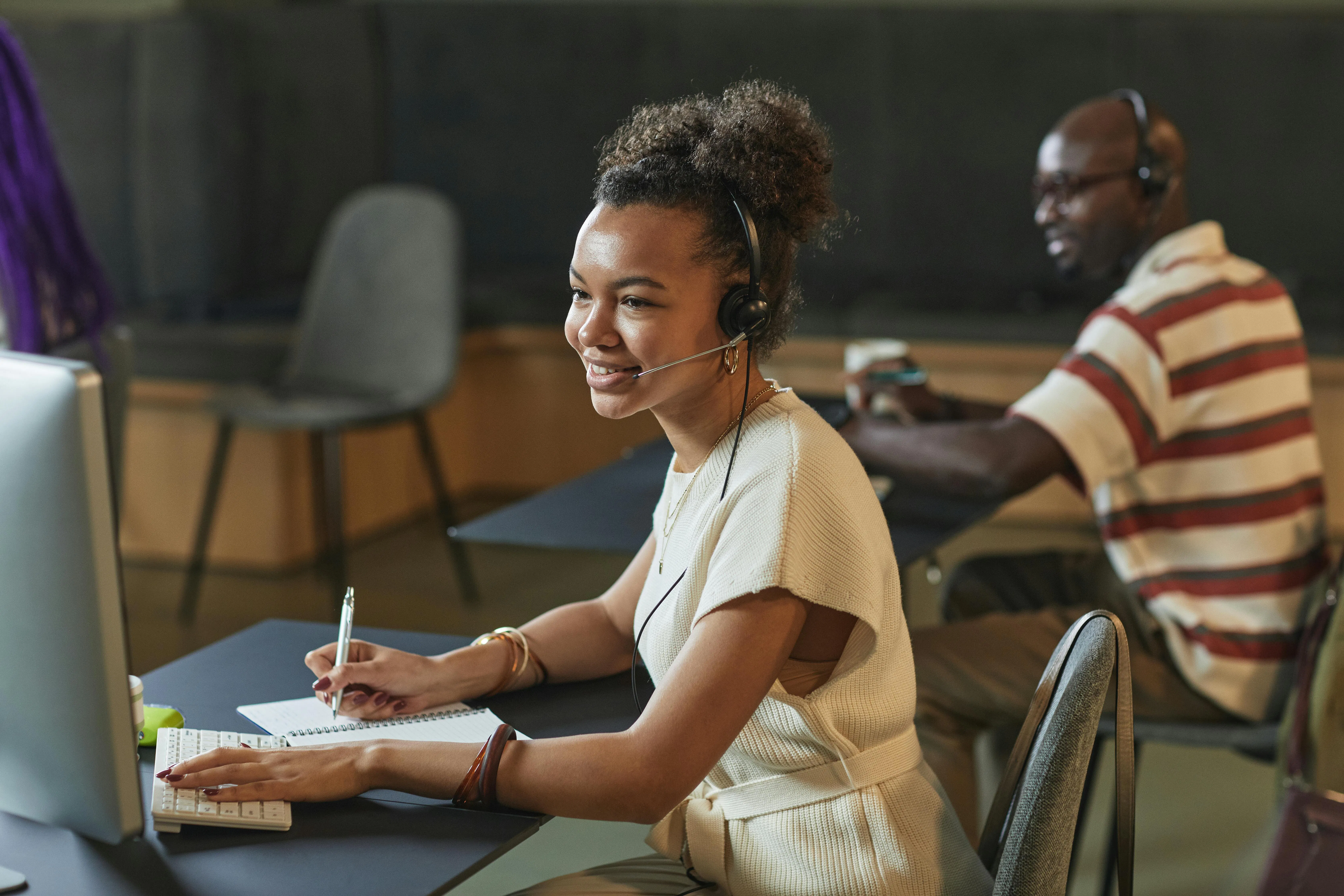 person on the computer
