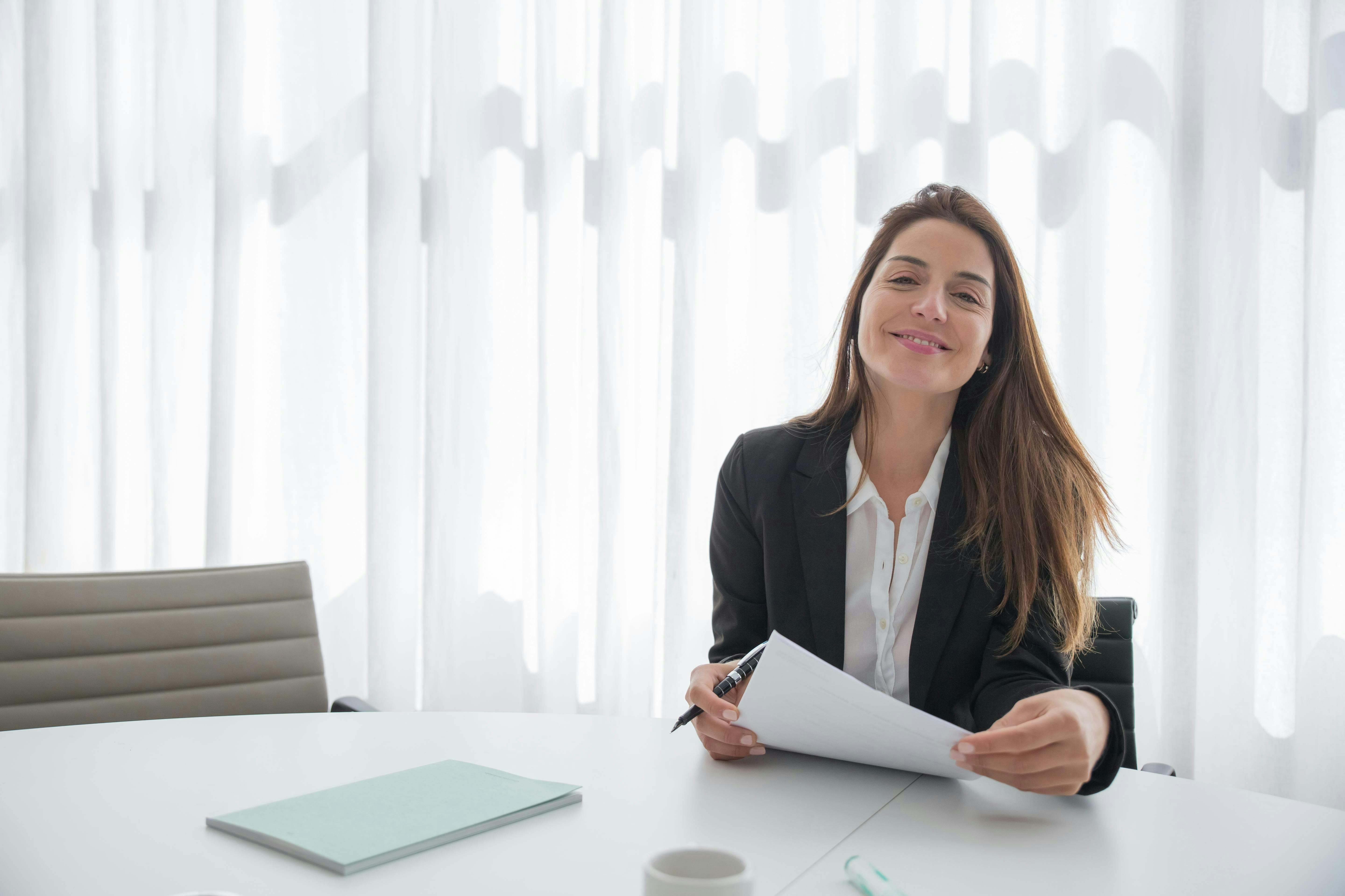 a happy insurance agent