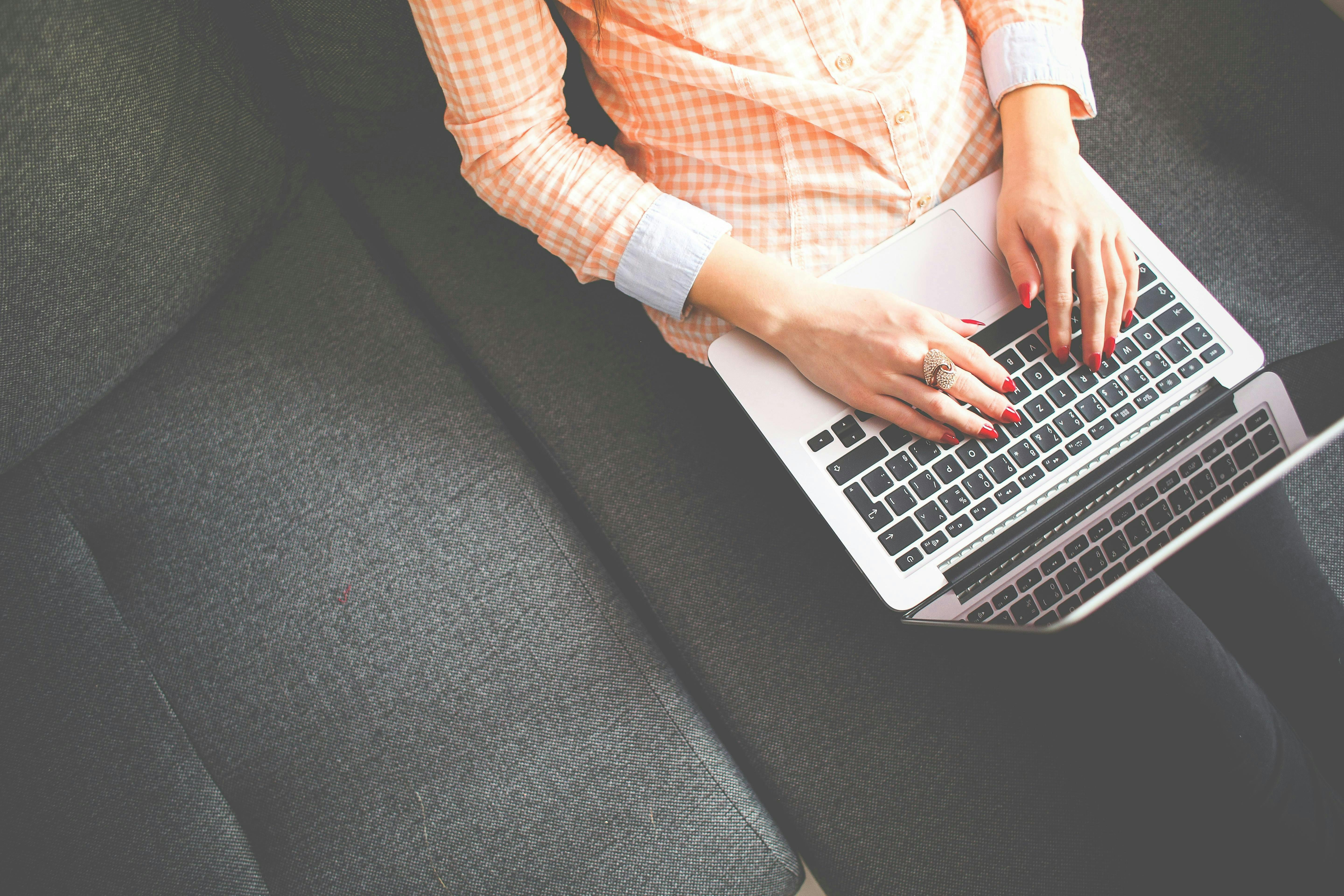 lady on computer