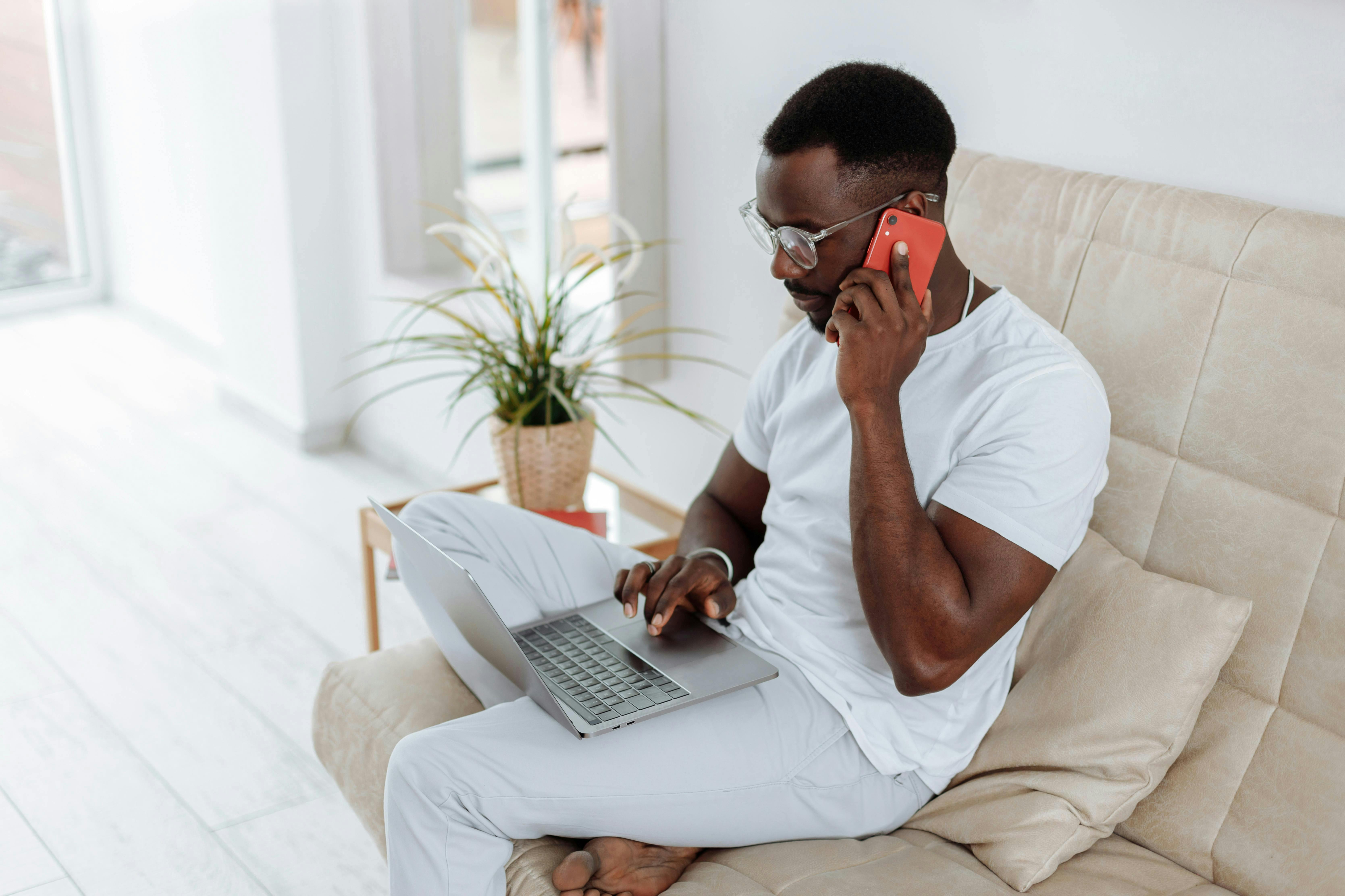 insurance agent on the computer