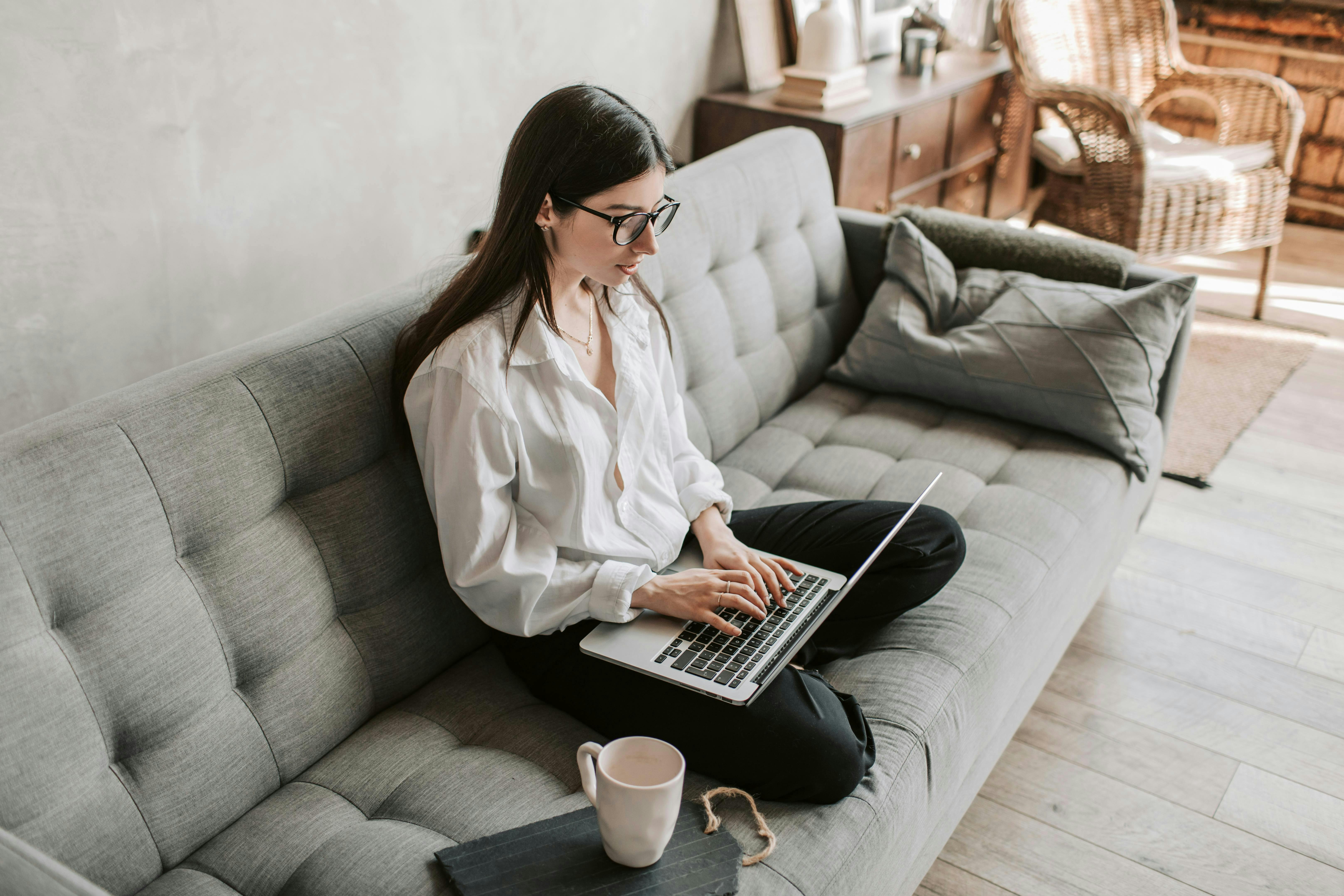 woman working on computer