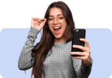 Teen girl taking a selfie