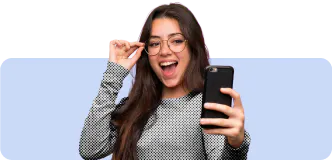 Girl taking a selfie on her phone