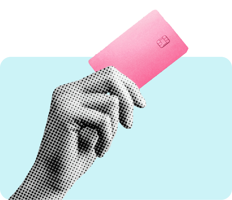 Hand holding a credit card